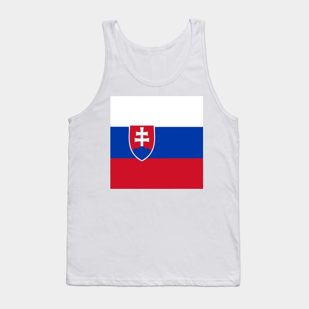 Slovakia flag Tank Top by flag for all